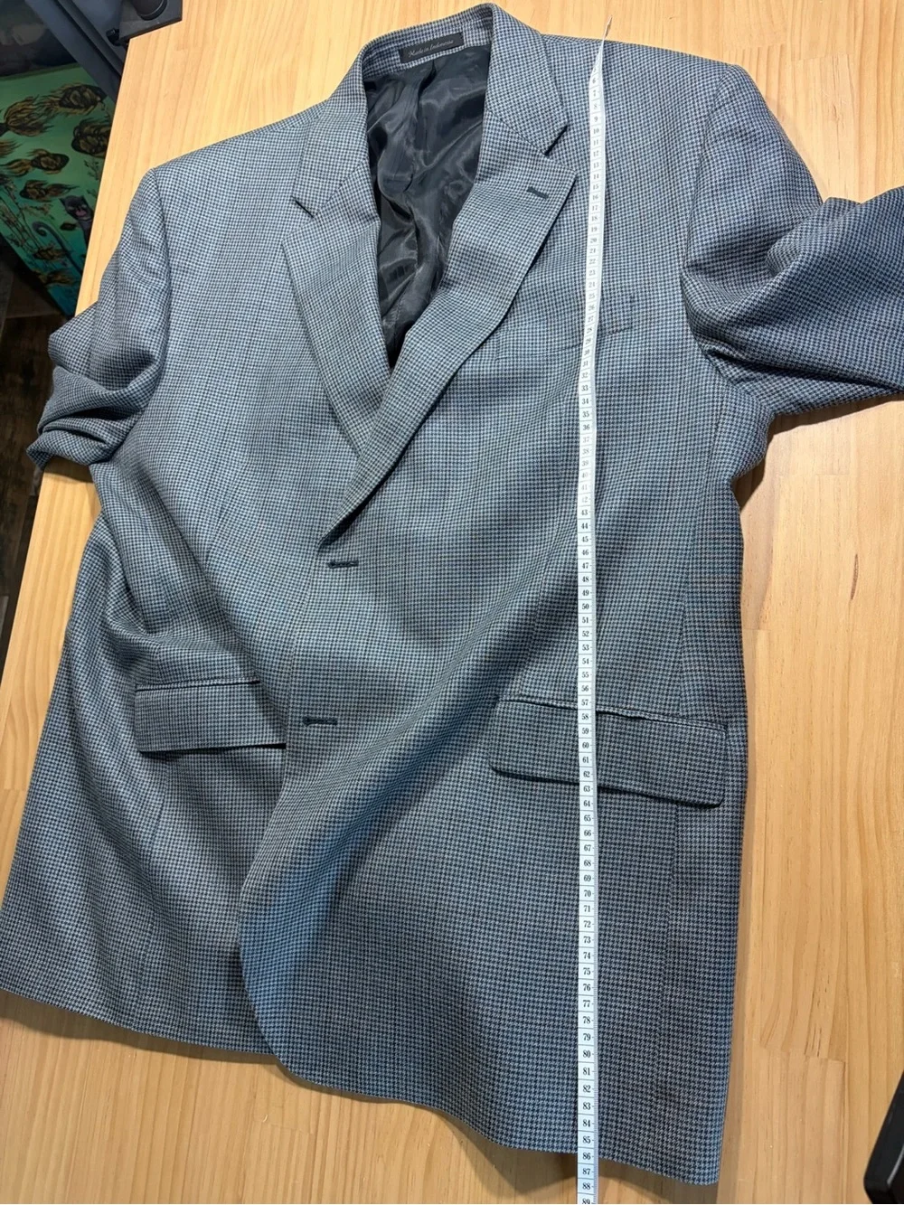Ralph Lauren Gray-Blue Micro-Check Suit Jacket W